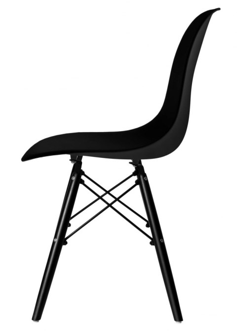 Krzesło plastikowe Milano Black DSW czarne Krzesło plastikowe Milano Black DSW czarne