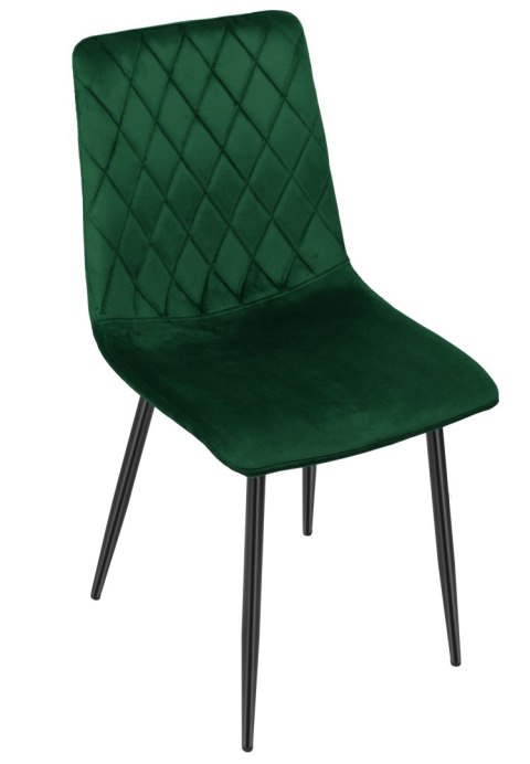 Krzesło tapicerowane Dexter Velvet ciemnozielony Krzesło tapicerowane Dexter Velvet ciemnozielony