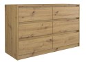 DUŻA NOWOCZESNA KOMODA KARO 6 SZUFLAD 120 CM DĄB ARTISAN DUŻA NOWOCZESNA KOMODA KARO 6 SZUFLAD 120 CM DĄB ARTISAN