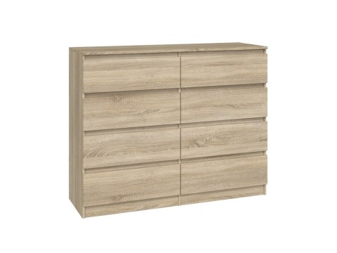 NOWOCZESNA DUŻA KOMODA SZAFKA MALWA 8 SZUFLAD 120 CM DĄB SONOMA NOWOCZESNA DUŻA KOMODA SZAFKA MALWA 8 SZUFLAD 120 CM DĄB SONOMA