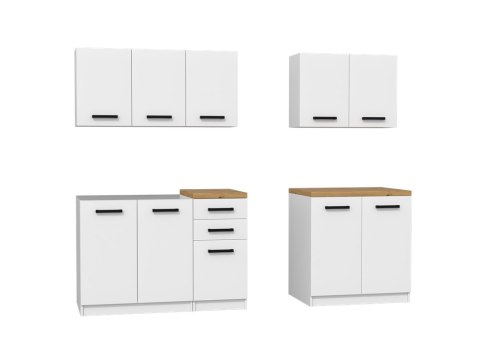 MEBLE KUCHENNE SET 200 CM KUCHNIA BIAŁY MAT / DĄB ARTISAN MEBLE KUCHENNE SET 200 CM KUCHNIA BIAŁY MAT / DĄB ARTISAN