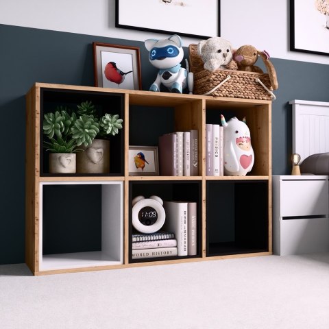 REGAŁ KOMOROWY MALAX 2X3 DĄB ARTISAN REGAŁ KOMOROWY MALAX 2X3 DĄB ARTISAN