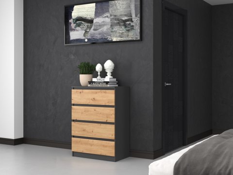 KOMODA MALWA M4 ANTRACYT / DĄB ARTISAN KOMODA MALWA M4 ANTRACYT / DĄB ARTISAN