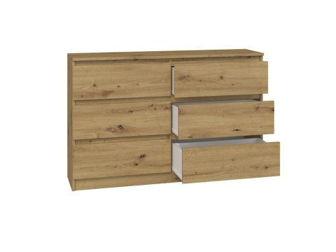 NOWOCZESNA KOMODA MALWA M6 120CM DĄB ARTISAN NOWOCZESNA KOMODA MALWA M6 120CM DĄB ARTISAN