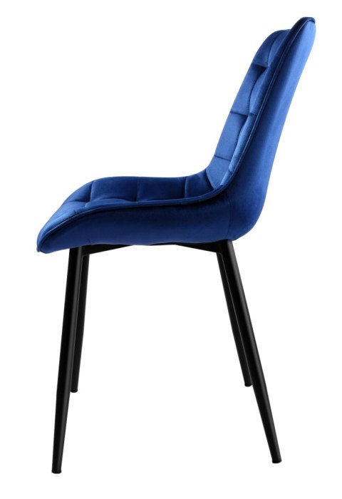 Krzesło welurowe NORMAN Velvet granatowe Krzesło welurowe NORMAN Velvet granatowe