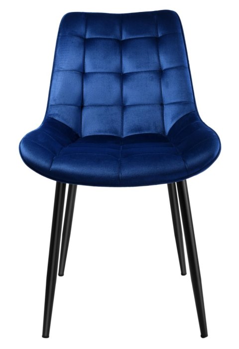 Krzesło welurowe NORMAN Velvet granatowe Krzesło welurowe NORMAN Velvet granatowe