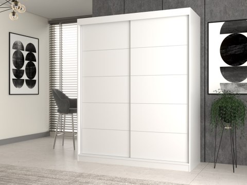 NOWOCZESNA SZAFA Z DRZWIAMI PRZESUWNYMI IGA 160 CM BIAŁY MAT NOWOCZESNA SZAFA Z DRZWIAMI PRZESUWNYMI IGA 160 CM BIAŁY MAT