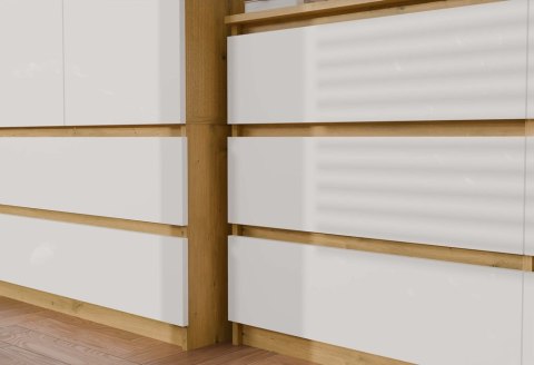 KOMODA MALWA 6 SZUFLAD 120CM DĄB ARTISAN / BIAŁY MAT KOMODA MALWA 6 SZUFLAD 120CM DĄB ARTISAN / BIAŁY MAT