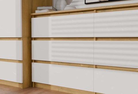 KOMODA MALWA 6 SZUFLAD DĄB ARTISAN / BIAŁY MAT KOMODA MALWA 6 SZUFLAD DĄB ARTISAN / BIAŁY MAT