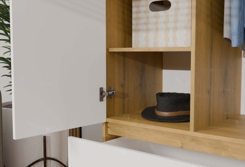 SZAFA MALWA SS-90 DĄB ARTISAN / BIAŁY MAT SZAFA MALWA SS-90 DĄB ARTISAN / BIAŁY MAT
