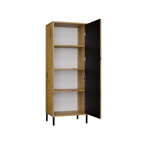 WITRYNA KAMARO SLIM LAMELE RYFLOWANY FRONT DĄB ARTISAN / CZARNY MAT WITRYNA KAMARO SLIM LAMELE RYFLOWANY FRONT DĄB ARTISAN / CZARNY MAT