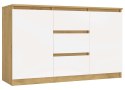 NOWOCZESNA KOMODA MALWA 2 DRZWI 3 SZUFLADY DĄB ARTISAN / BIAŁY MAT NOWOCZESNA KOMODA MALWA 2 DRZWI 3 SZUFLADY DĄB ARTISAN / BIAŁY MAT
