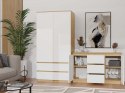 NOWOCZESNA KOMODA MALWA 2 DRZWI 3 SZUFLADY DĄB ARTISAN / BIAŁY MAT NOWOCZESNA KOMODA MALWA 2 DRZWI 3 SZUFLADY DĄB ARTISAN / BIAŁY MAT