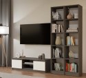 NOWOCZESNA SZAFKA RTV MALWA 120CM ANTRACYT / BIAŁY MAT