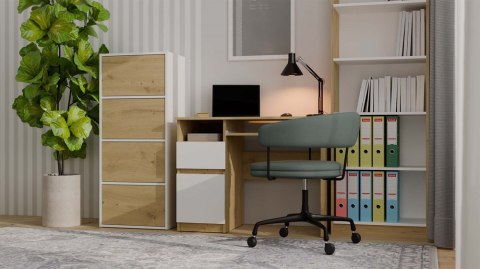 NOWOCZESNA KOMODA ALMA SZAFKA Z 4 DRZWIAMI DĄB ARTISAN / BIAŁY MAT NOWOCZESNA KOMODA ALMA SZAFKA Z 4 DRZWIAMI DĄB ARTISAN / BIAŁY MAT