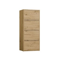 NOWOCZESNA KOMODA ALMA SZAFKA Z 4 DRZWIAMI DĄB ARTISAN