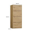 NOWOCZESNA KOMODA ALMA SZAFKA Z 4 DRZWIAMI DĄB ARTISAN