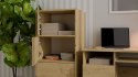 NOWOCZESNA KOMODA ALMA SZAFKA Z 4 DRZWIAMI DĄB ARTISAN