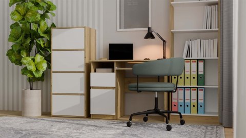 NOWOCZESNA KOMODA ALMA SZAFKA Z 4 DRZWIAMI DĄB ARTISAN / BIAŁY MAT NOWOCZESNA KOMODA ALMA SZAFKA Z 4 DRZWIAMI DĄB ARTISAN / BIAŁY MAT
