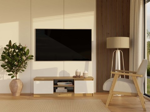 NOWOCZESNA SZAFKA RTV MALWA 120CM DĄB ARTISAN / BIAŁY MAT NOWOCZESNA SZAFKA RTV MALWA 120CM DĄB ARTISAN / BIAŁY MAT