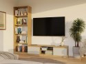 NOWOCZESNA SZAFKA RTV MALWA 140 CM KASZMIR / DĄB ARTISAN