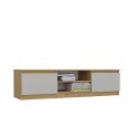 NOWOCZESNA SZAFKA RTV MALWA 140 CM KASZMIR / DĄB ARTISAN
