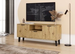 NOWOCZESNA SZAFKA RTV SCANDI SLIM SZUFLADA 2 DRZWI DĄB ARTISAN
