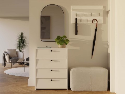 NOWOCZESNA SZAFKA NA BUTY LOKA DRZWI UCHYLNE BIAŁY MAT