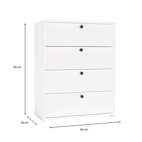 NOWOCZESNA SZAFKA NA BUTY LOKA DRZWI UCHYLNE BIAŁY MAT