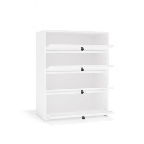 NOWOCZESNA SZAFKA NA BUTY LOKA DRZWI UCHYLNE BIAŁY MAT