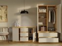 NOWOCZESNA KOMODA MALWA 2 DRZWI 3 SZUFLADY DĄB ARTISAN / KASZMIR BEŻ NOWOCZESNA KOMODA MALWA 2 DRZWI 3 SZUFLADY DĄB ARTISAN / KASZMIR BEŻ