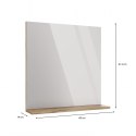 LUSTRO ŁAZIENKOWE Z PÓŁKĄ TIGO 60x61,5 CM DĄB EVOKE DO ŁAZIENKI PRZEDPOKOJU LUSTRO ŁAZIENKOWE Z PÓŁKĄ TIGO 60x61,5 CM DĄB EVOKE DO ŁAZIENKI PRZEDPOKOJU