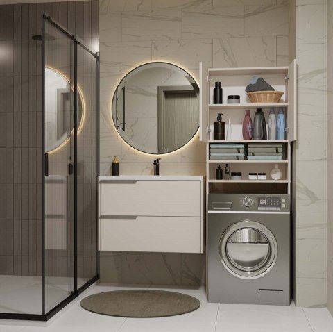 SZAFKA NAD PRALKĘ POLA REGAŁ ŁAZIENKOWY SŁUPEK KOLOR KASZMIR