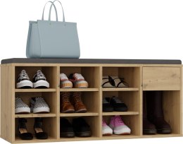 OTWARTA SZAFKA NA BUTY TALLIN Z SIEDZISKIEM I SZUFLADĄ DĄB ARTISAN