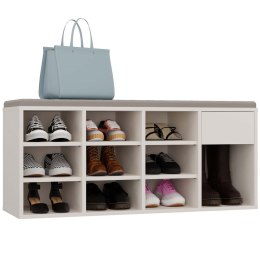OTWARTA SZAFKA NA BUTY TALLIN Z SIEDZISKIEM I SZUFLADĄ KOLOR KASZMIR