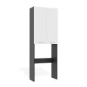 SZAFKA ŁAZIENKOWA NAD PRALKĘ POLA REGAŁ ŁAZIENKOWY ANTRACYT / BIAŁY MAT