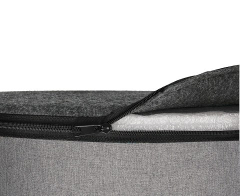 Okrągła pufa dekoracyjna, Bertoni, nadruk Havana - do salonu, do pokoju dziecka, walec 40cm, elegancka, zamek błyskawiczny, zdej