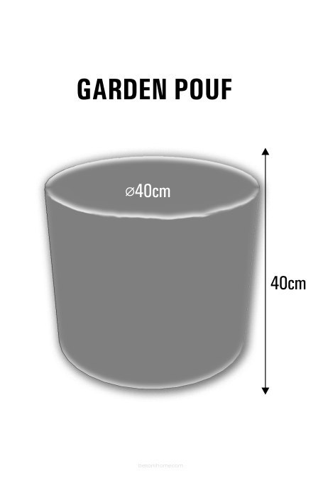 Pufa Codura Wodoodporna do Domu i Ogrodu - wzór Lemons, Elegancka, Wygodna, Stabilna, Zamek Błyskawiczny, 40 cm, Bertoni