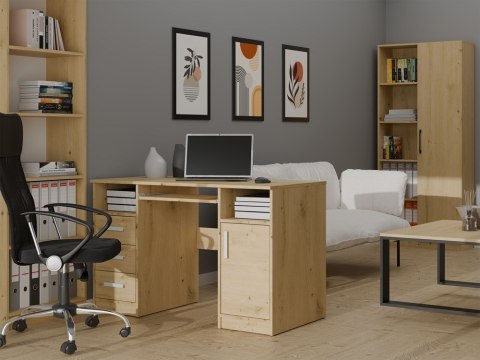BIURKO KOMPUTEROWE DELTA NA LAPTOP 3 SZUFLADY 120CM DĄB ARTISAN