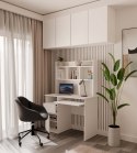 BIURKO KOMPUTEROWE PORTO Z NADSTAWKĄ LEWE DO BIURA POKOJU BIAŁY MAT