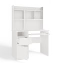 BIURKO KOMPUTEROWE PORTO Z NADSTAWKĄ LEWE DO BIURA POKOJU BIAŁY MAT