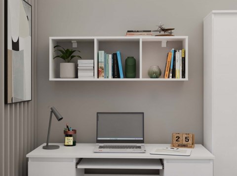 NOWOCZESNY REGAŁ WISZĄCY COBI 1X3 PÓŁKA ŚCIENNA BIAŁY MAT NOWOCZESNY REGAŁ WISZĄCY COBI 1X3 PÓŁKA ŚCIENNA BIAŁY MAT