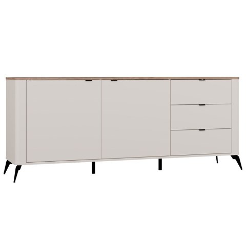 ELEGANCKA SZEROKA KOMODA CORDOBA SZAFKA 3 SZUFLADY KASZMIR DĄB CASTELLO