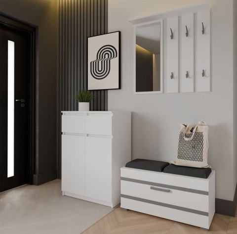 NOWOCZESNA KOMODA MALWA DO SALONU SYPIALNI 2 SZUFLADY 2 DRZWI BIAŁY MAT NOWOCZESNA KOMODA MALWA DO SALONU SYPIALNI 2 SZUFLADY 2 DRZWI BIAŁY MAT