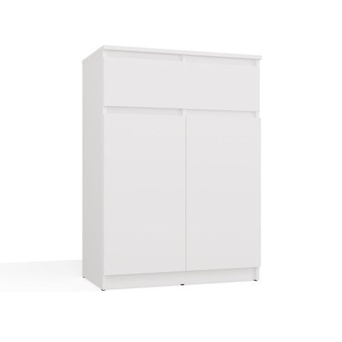 NOWOCZESNA KOMODA MALWA DO SALONU SYPIALNI 2 SZUFLADY 2 DRZWI BIAŁY MAT NOWOCZESNA KOMODA MALWA DO SALONU SYPIALNI 2 SZUFLADY 2 DRZWI BIAŁY MAT