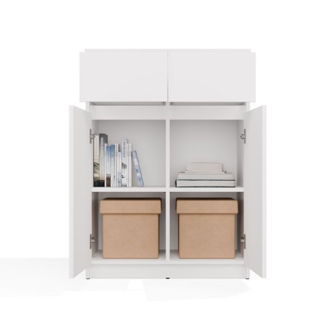 NOWOCZESNA KOMODA MALWA DO SALONU SYPIALNI 2 SZUFLADY 2 DRZWI BIAŁY MAT NOWOCZESNA KOMODA MALWA DO SALONU SYPIALNI 2 SZUFLADY 2 DRZWI BIAŁY MAT