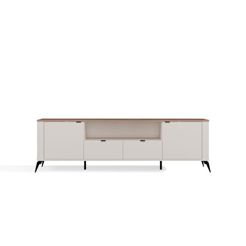 ELEGANCKA SZEROKA SZAFKA RTV CORDOBA POD TV 2 SZUFLADY KASZMIR DĄB CASTELLO