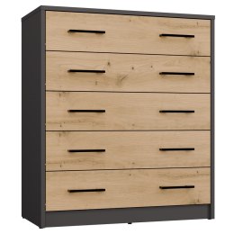 NOWOCZESNA KOMFORTOWA SZAFKA NA OBUWIE ALEX ANTRACYT / DĄB ARTISAN