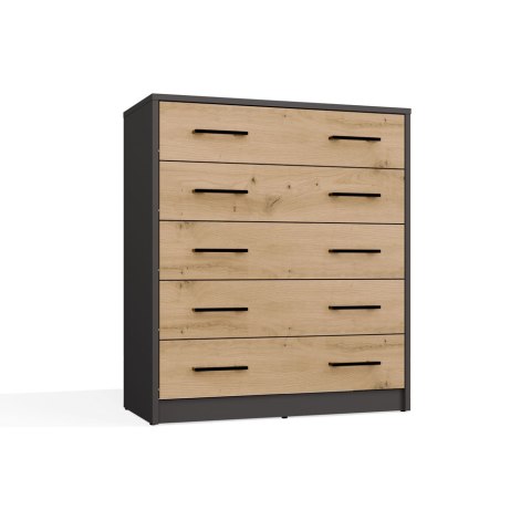 NOWOCZESNA KOMFORTOWA SZAFKA NA OBUWIE ALEX ANTRACYT / DĄB ARTISAN