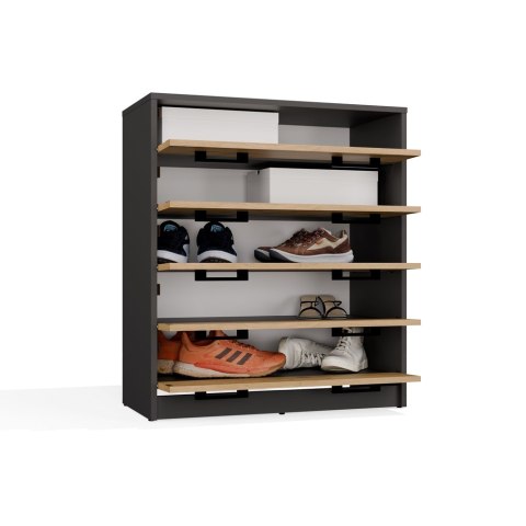 NOWOCZESNA KOMFORTOWA SZAFKA NA OBUWIE ALEX ANTRACYT / DĄB ARTISAN